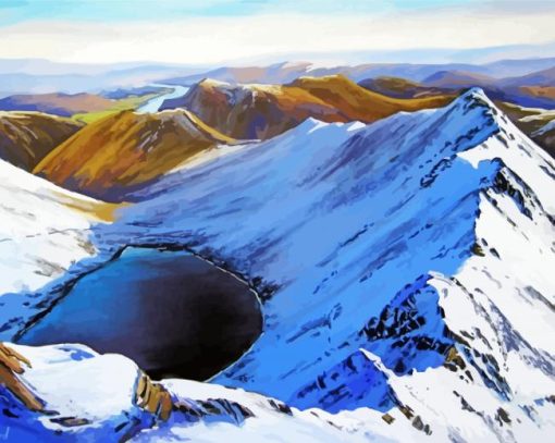 Snowy Striding Edge Art Diamond Painting