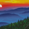 Sunset Appalachian Mountains Diamond Painting