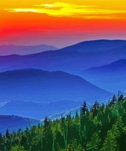 Sunset Appalachian Mountains Diamond Painting