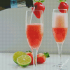 Tasty Strawberry Champagne Diamond Painting