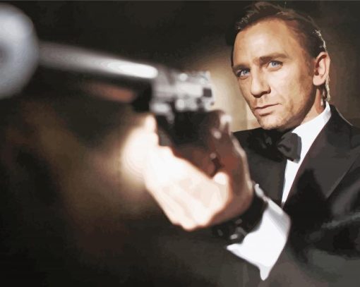 The Handsome Actor Daniel Craig Diamond Painting