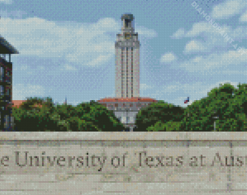 University Of Texas Building Diamond Painting