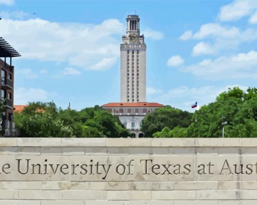 University Of Texas Building Diamond Painting