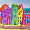 Whimsical Houses Diamond Painting