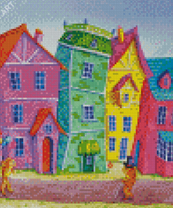 Whimsical Houses Diamond Painting