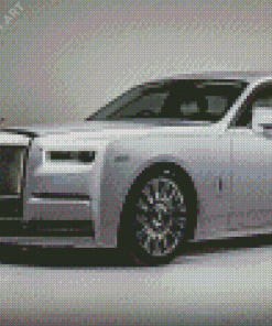 White Roll Royce Car Diamond Painting