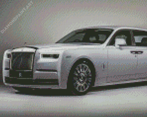 White Roll Royce Car Diamond Painting