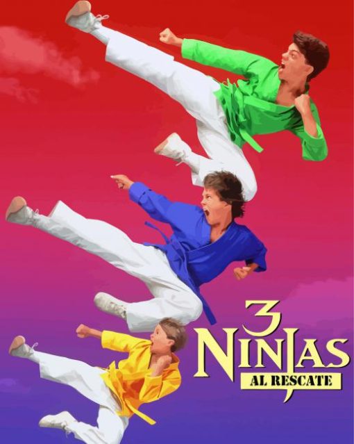 3 Ninjas Movie Poster Diamond Painting