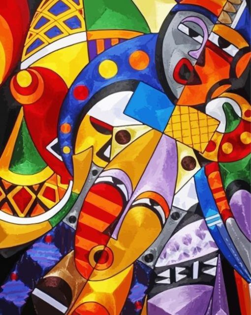 Abstract African Faces Art Diamond Painting