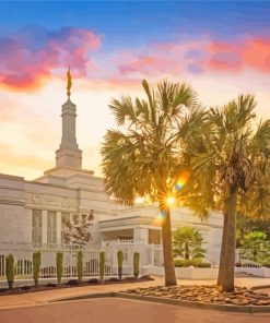 Aesthetic Columbia South Carolina Temple 5D Diamond Painting