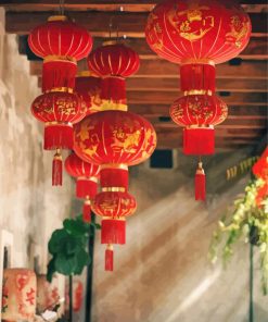 Aesthetic Paper Lanterns Diamond Painting