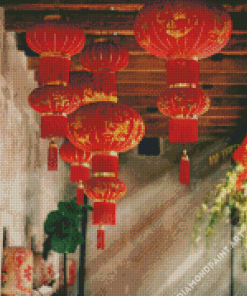 Aesthetic Paper Lanterns Diamond Painting