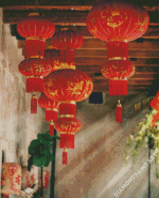 Aesthetic Paper Lanterns Diamond Painting