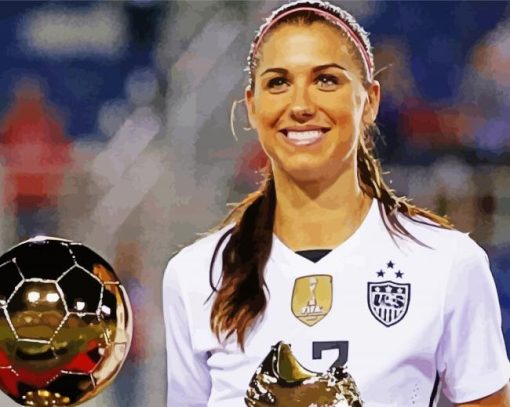 Alexandra Morgan Carrasco With Trophy Diamond Painting