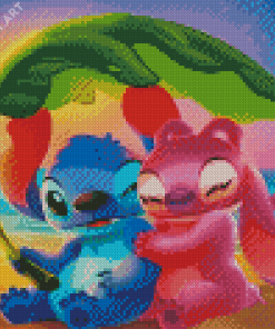 An Angel Stitch Angel And Lilo Cartoon Diamond Painting