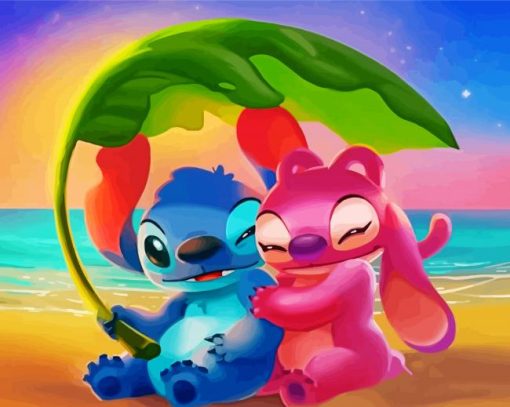 An Angel Stitch Angel And Lilo Cartoon Diamond Painting