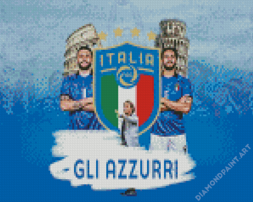 Azzurri Italy National Football Team 5D Diamond Painting