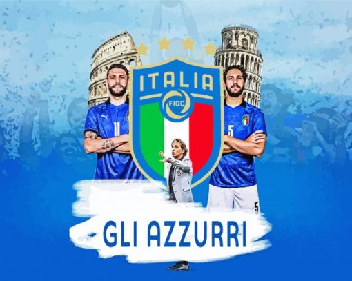 Azzurri Italy National Football Team 5D Diamond Painting