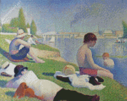 Bathers At Asnières Georges Seurat Diamond Painting