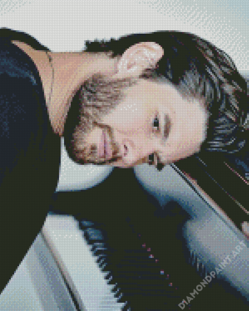 Ben Barnes On The Piano Diamond Painting