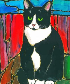 Bicolor Cat Animal 5D Diamond Painting