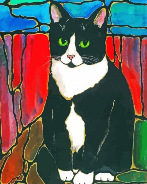 Bicolor Cat Animal 5D Diamond Painting