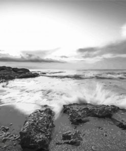 Black And White Seascape Diamond Painting