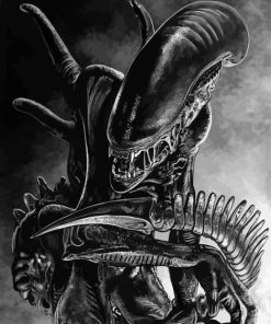 Black And White Xenomorfo Diamond Painting