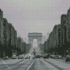 Black And White Champs Elysees Diamond Painting