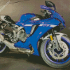 Blue R1 Bike Diamond Painting