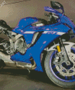 Blue R1 Bike Diamond Painting