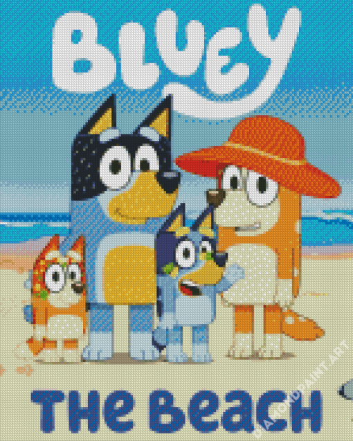 Bluey The Beach 5D Diamond Painting