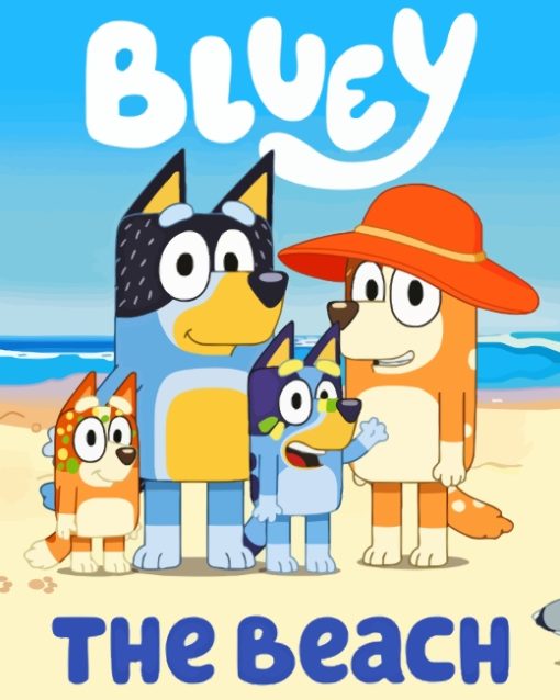 Bluey The Beach 5D Diamond Painting