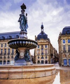 Bordeaux Mirroir D Eau Fountain In France Diamond Painting