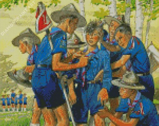 Boy Scouts Art Diamond Painting