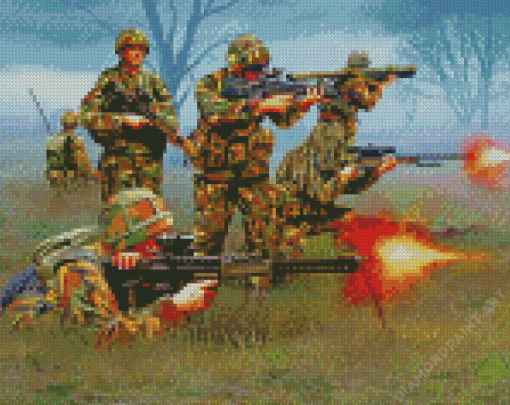 British Army In Battle Diamond Painting