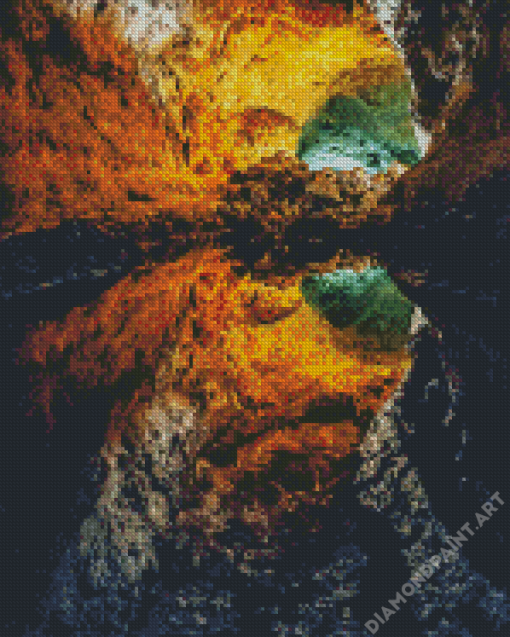 Canary Islands Cave Water Reflection Diamond Painting