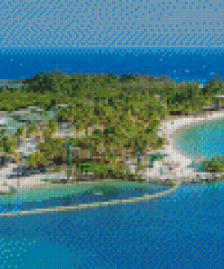 Caribbean Beach Roatans Diamond painting