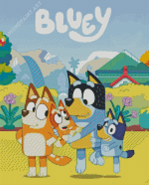 Cartoon Characters Bluey 5D Diamond Painting