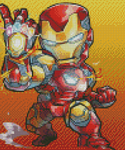 Chibi Iron Man Infinity Stones Diamond Painting