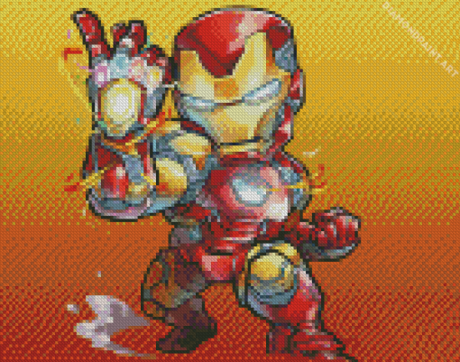 Chibi Iron Man Infinity Stones Diamond Painting