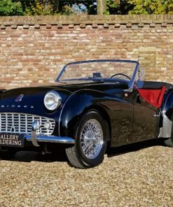 Classic Black Triumph Tr3 Car Diamond Painting