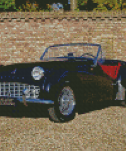 Classic Black Triumph Tr3 Car Diamond Painting