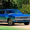 Classic Blue Dodge Charger 5D Diamond Painting