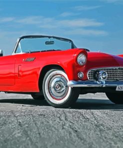 Classic Red 56 Ford Thunderbird Diamond Painting