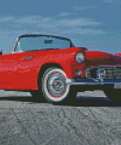 Classic Red 56 Ford Thunderbird Diamond Painting