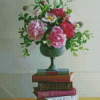 Classy Lkebana On Vintage Books Diamond Painting