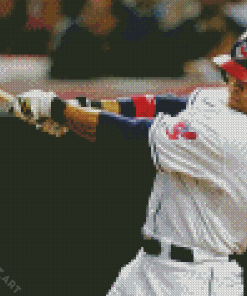 Cleveland Indians Baseball Player Diamond Painting