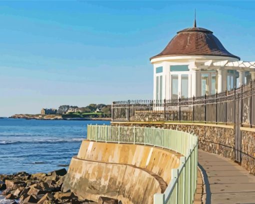 Cliff Walk Rhode Island Diamond Painting