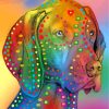 Colorful Pointer Dog Diamond painting